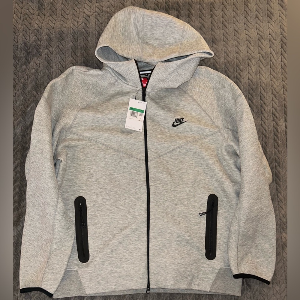 Nike Tech Full Zip Heather Gray Men's Hoodie XL